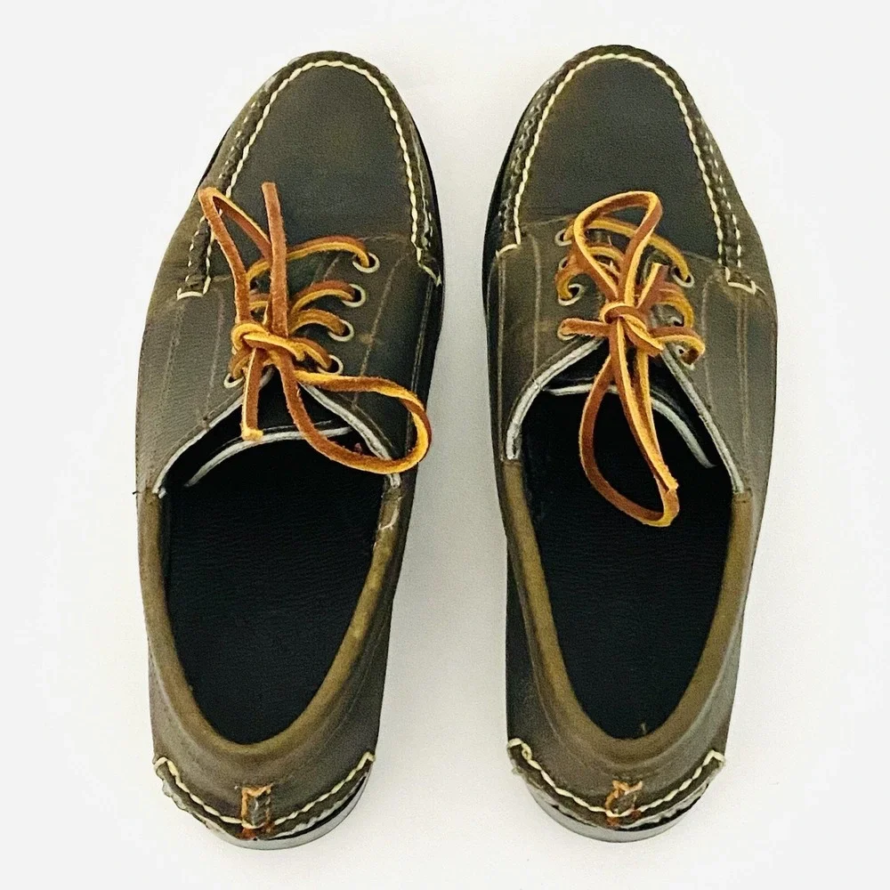 Rancourt & Co Ranger Moc Moccasins Boat Shoes Baxter Green Made In USA Men's 7.5